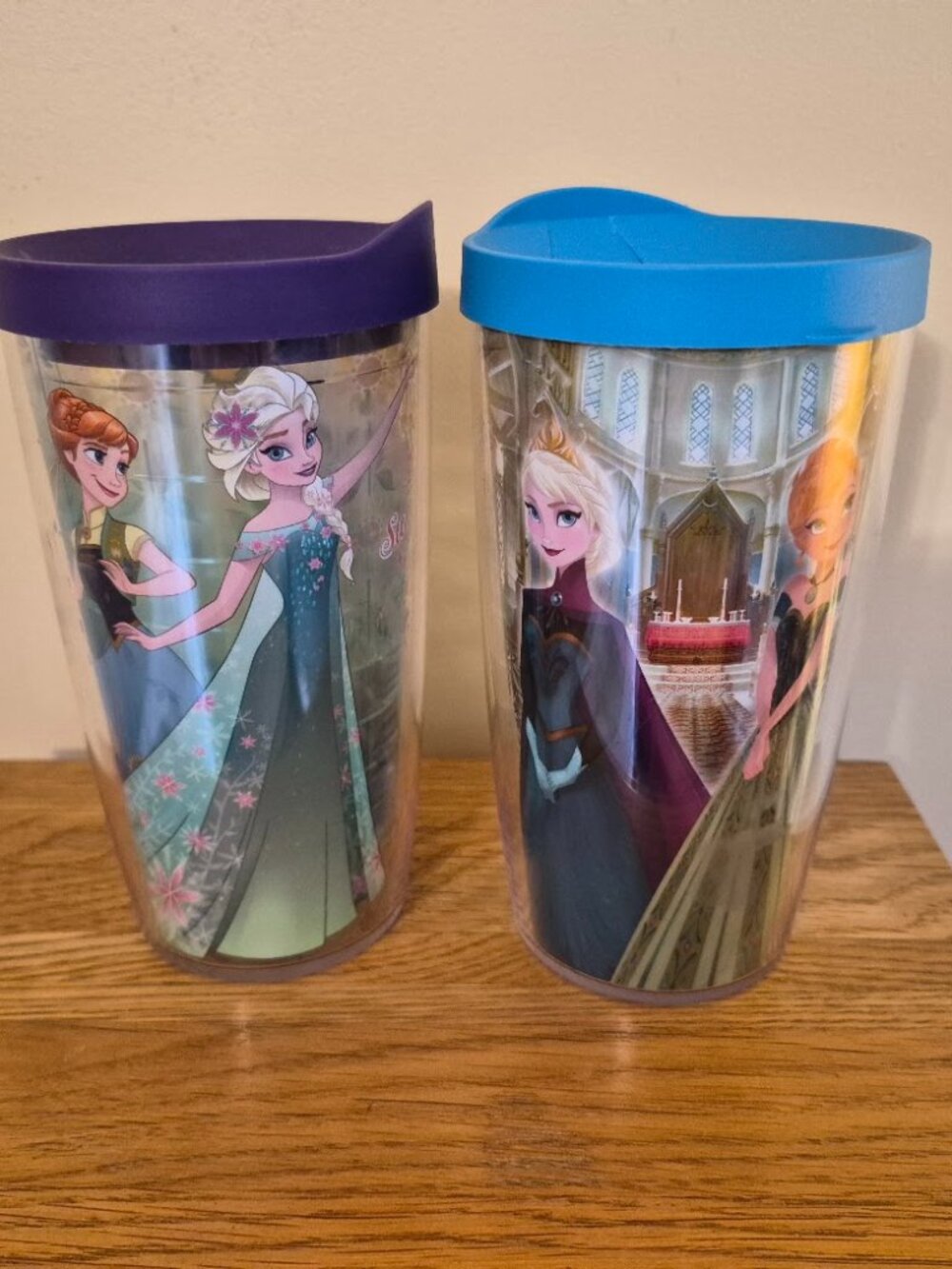 2 Tervis Disney "Frozen" Themed 16 oz insulated tumblers